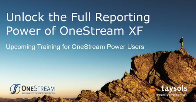 OneStream XF Power User Training - July 14th-15th