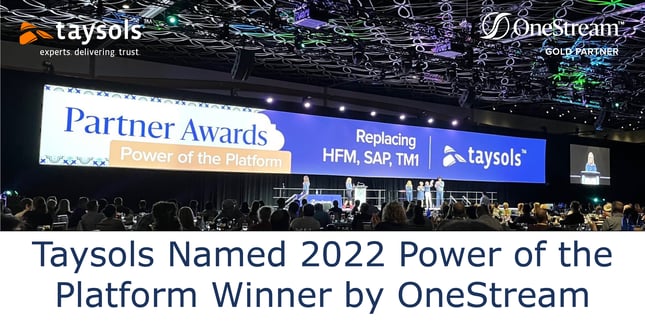 Taysols Named Power of the Platform Winner by OneStream