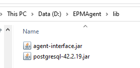 PostgreSQL EPM Agent Jar